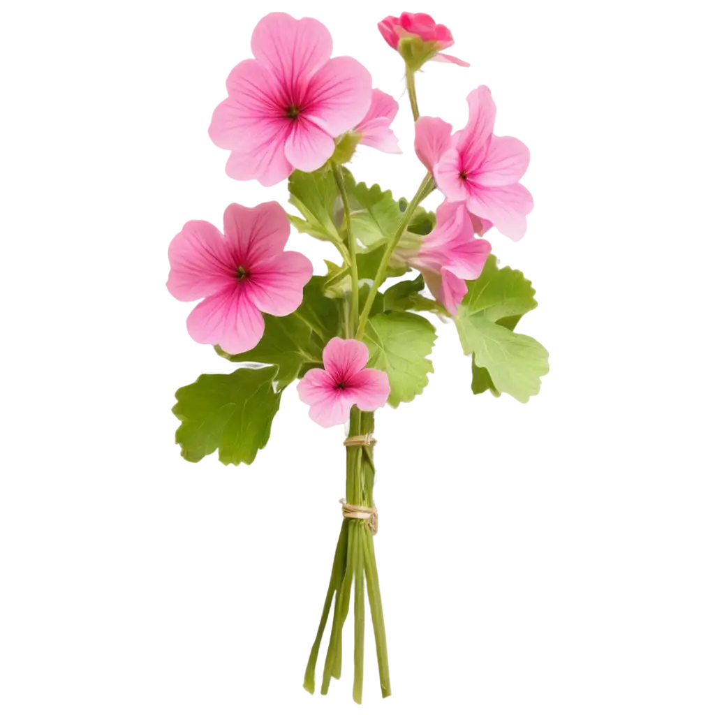 bouquet of geranium flowers