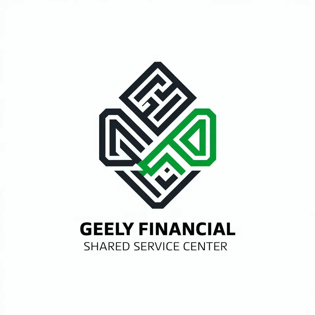 a vector logo design,with the text "Geely Financial Shared Service Center", main symbol:Geely Financial Shared Services Geely FSSC,Moderate,be used in service industry,clear background