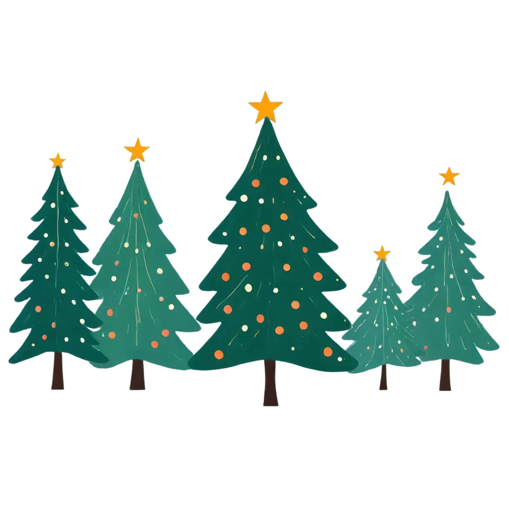 Christmas tree, christmas, illustration, minimalism