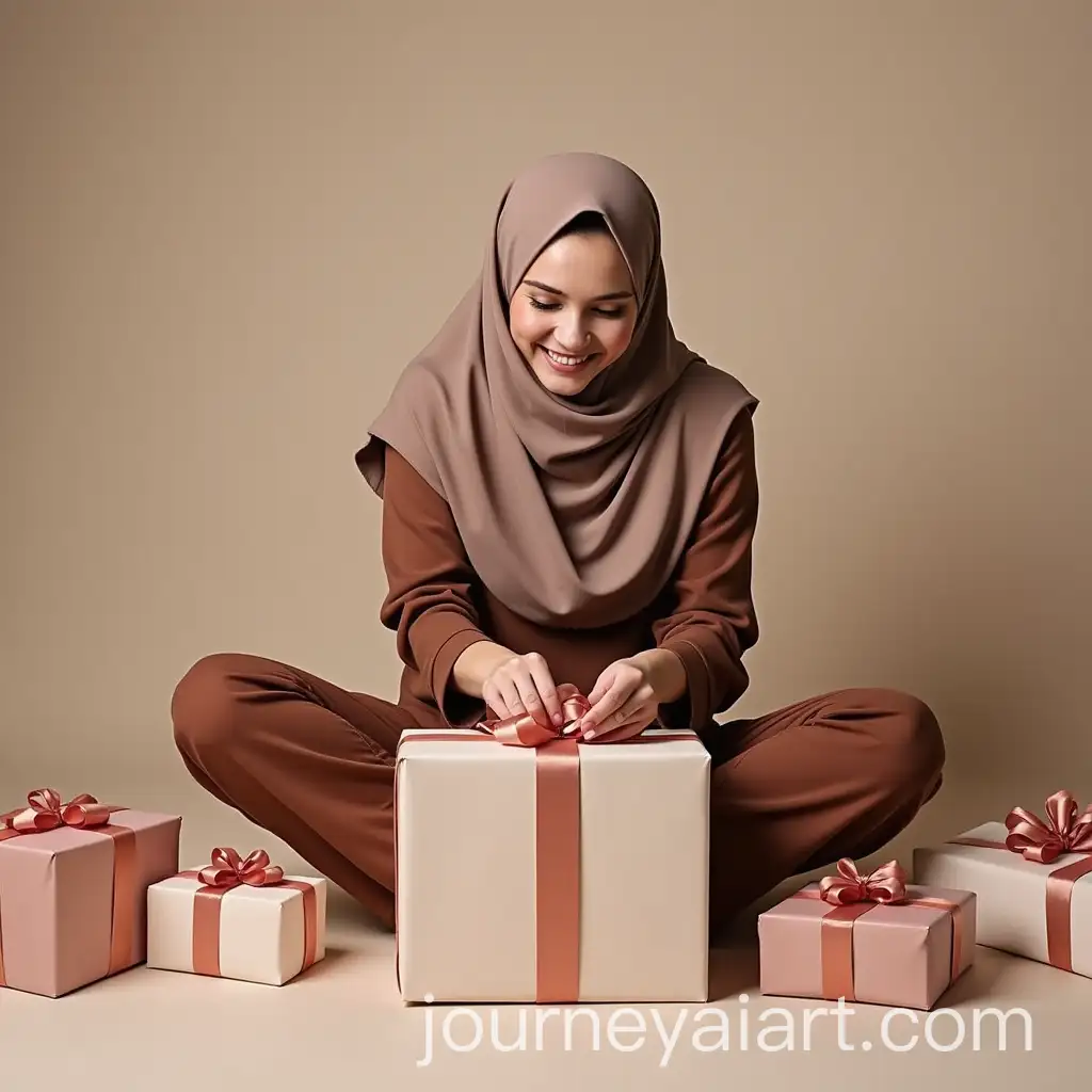Happy-Hijab-Woman-Unwrapping-Birthday-Presents-Surrounded-by-Gifts