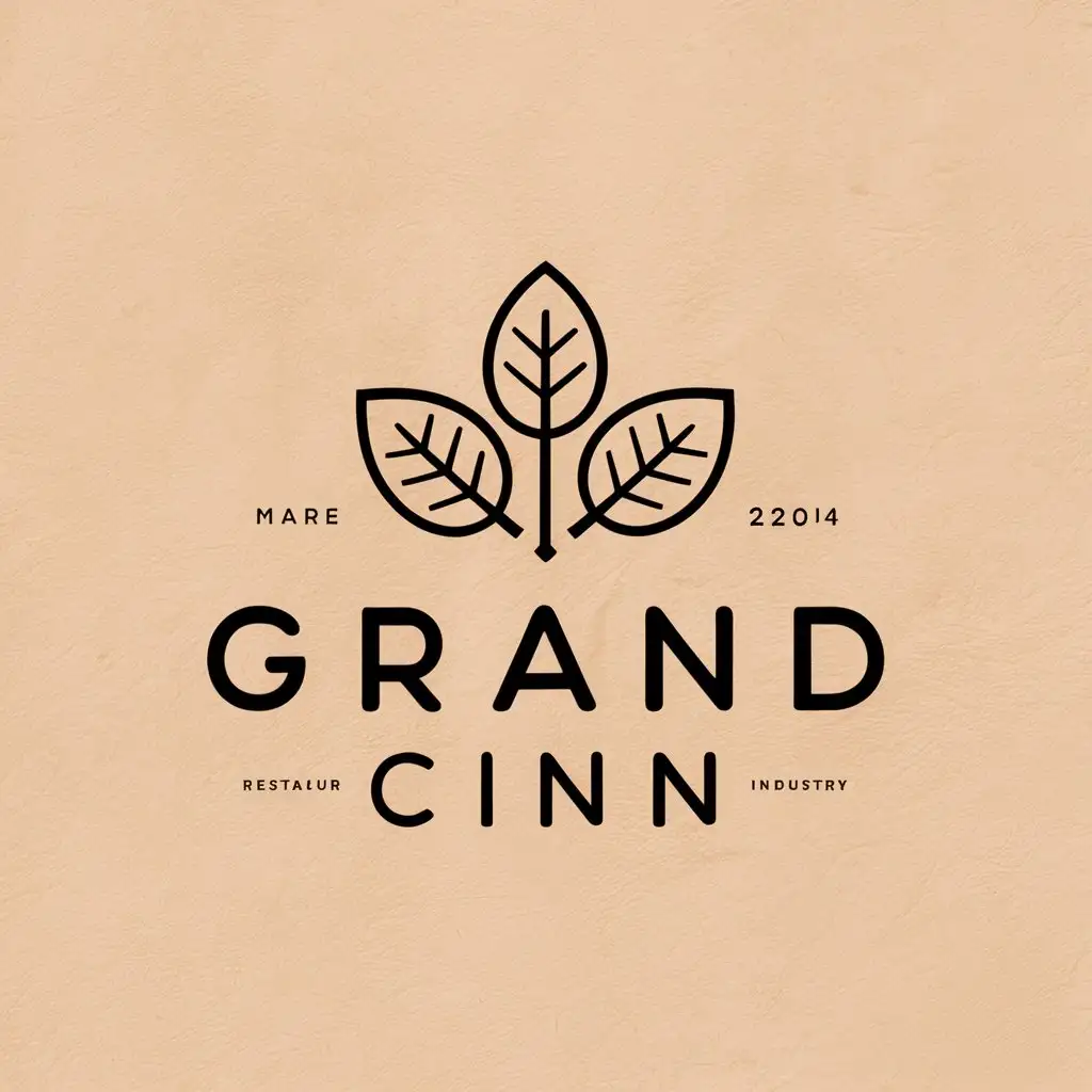 LOGO-Design-for-Grand-Cinn-Elegant-Tree-Leaves-in-Minimalistic-Style