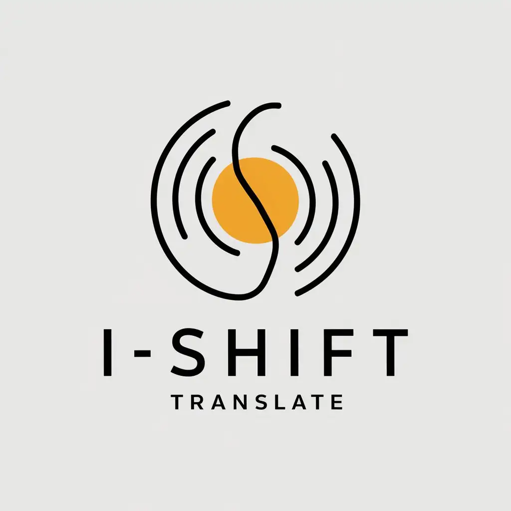 a vector logo design,with the text "iShift", main symbol:translate,Moderate,clear background