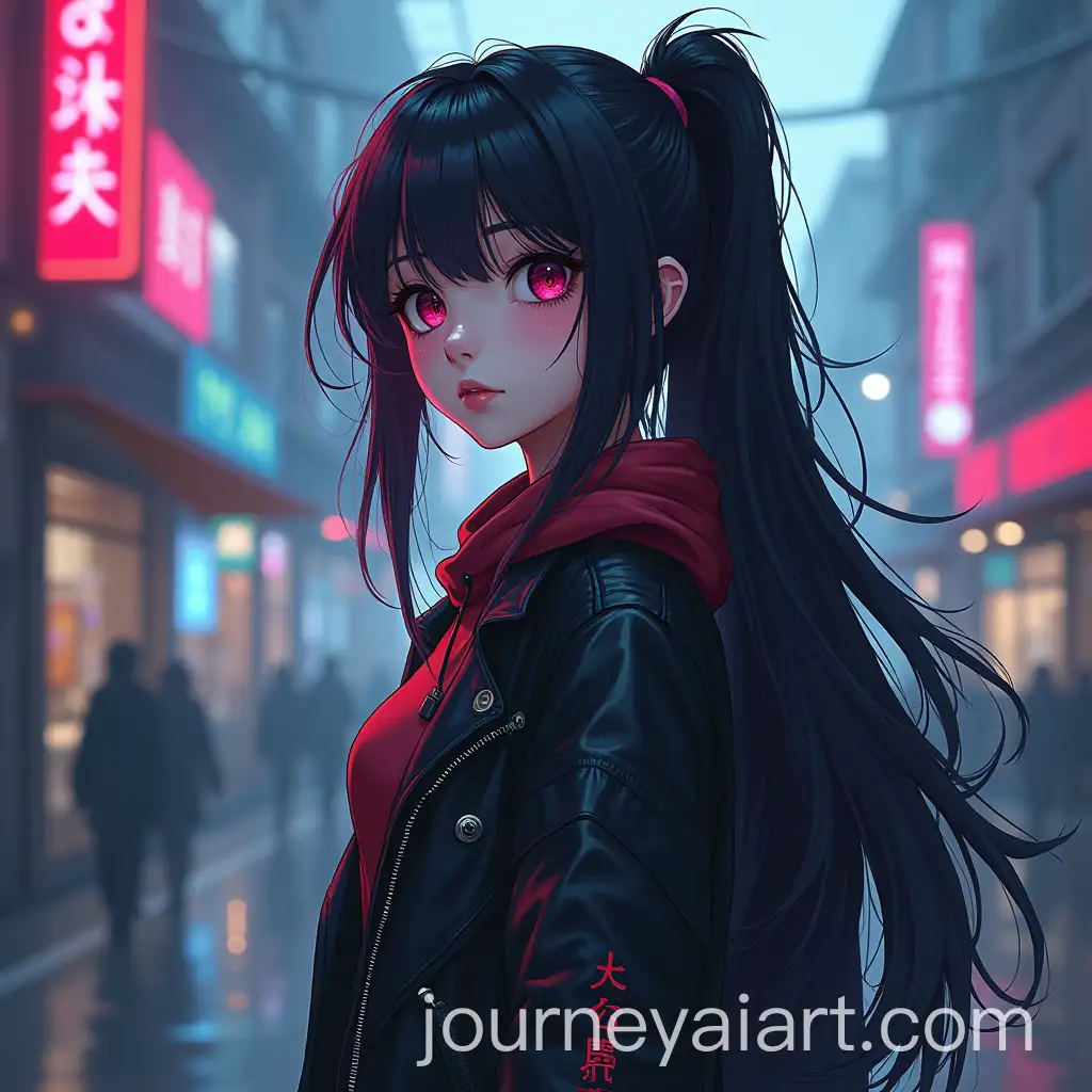 LongHaired-Girl-in-Cyberpunk-Anime-Style