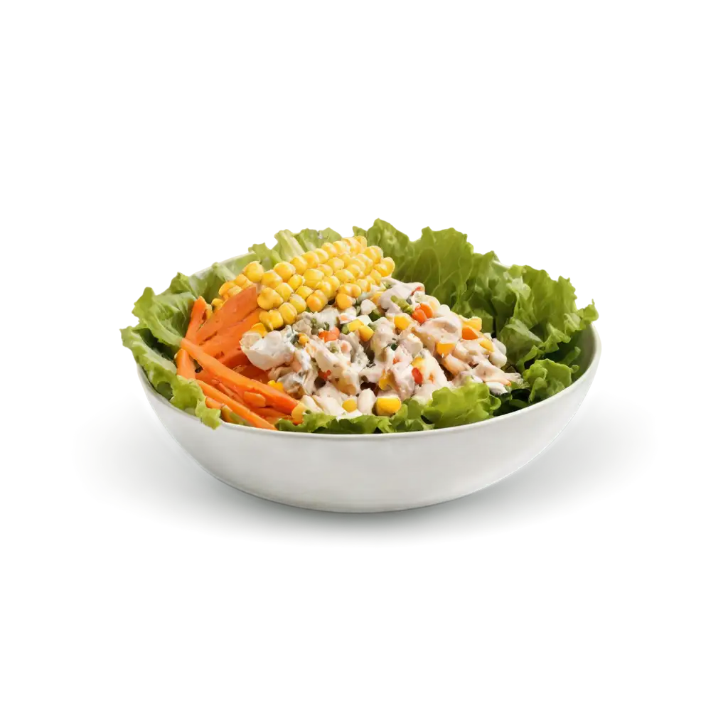 Fresh-and-Vibrant-Chicken-Salad-PNG-with-Carrot-Potato-Lettuce-and-Corn-Perfect-for-Recipe-and-Food-Content