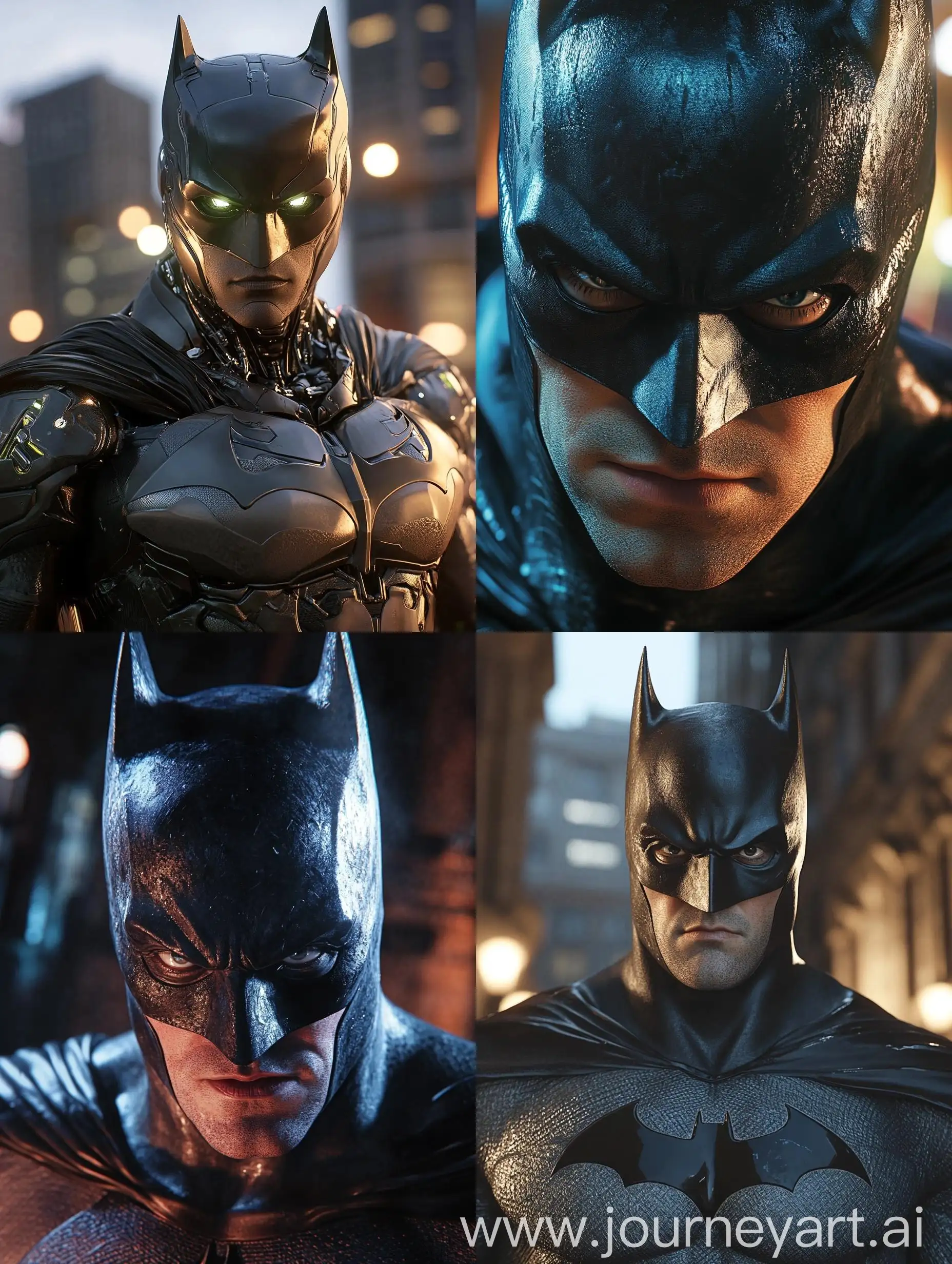 Dynamic-Lighting-Batman-Chrome-Ray-Tracing-Art