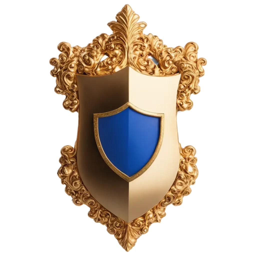 Exquisite-Golden-Shield-PNG-Image-with-Royal-Blue-Center-and-Ornate-Gold-Accents