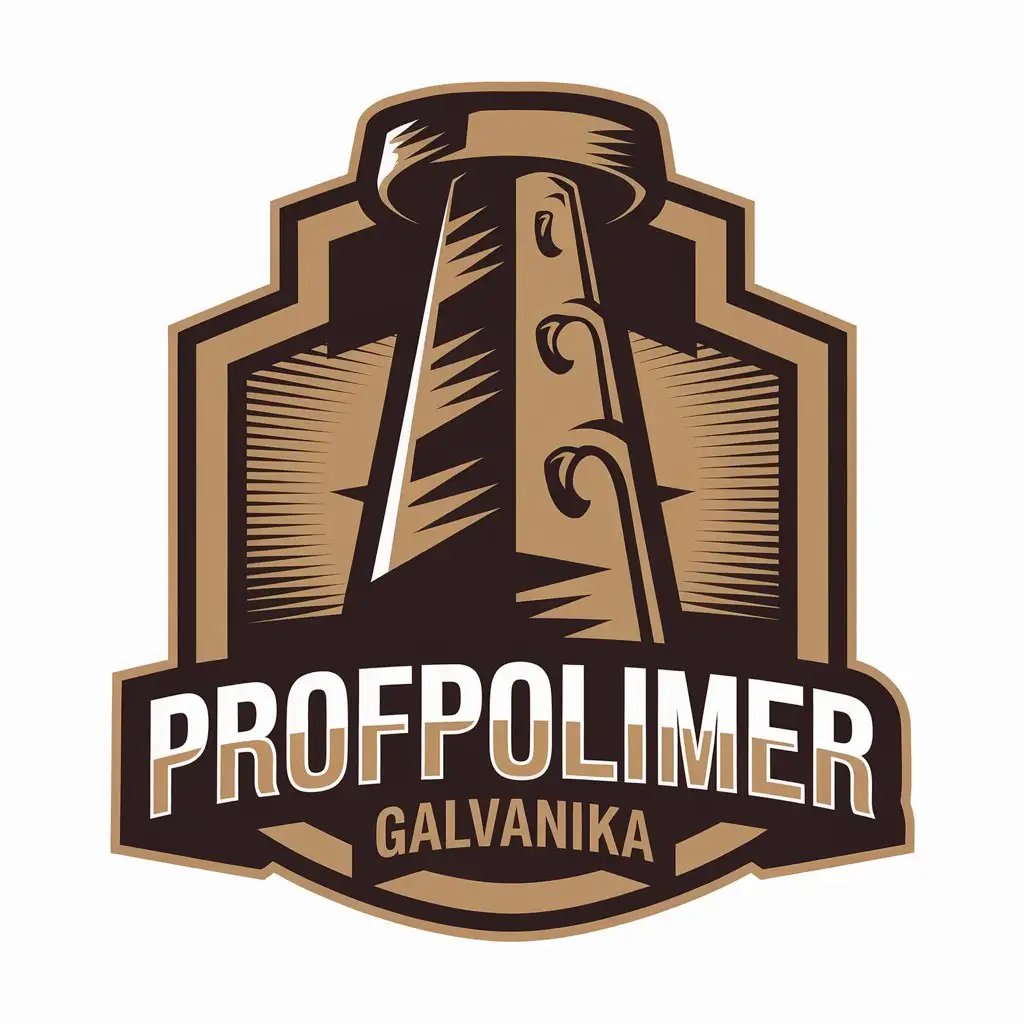 a vector logo design,with the text "profpolimer", main symbol:galvanika,Moderate,be used in Construction industry,clear background