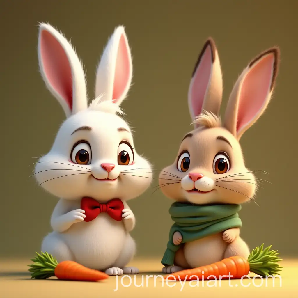 Group-of-Rabbits-Eating-Carrots-and-Vegetables-in-Disney-Pixar-Style