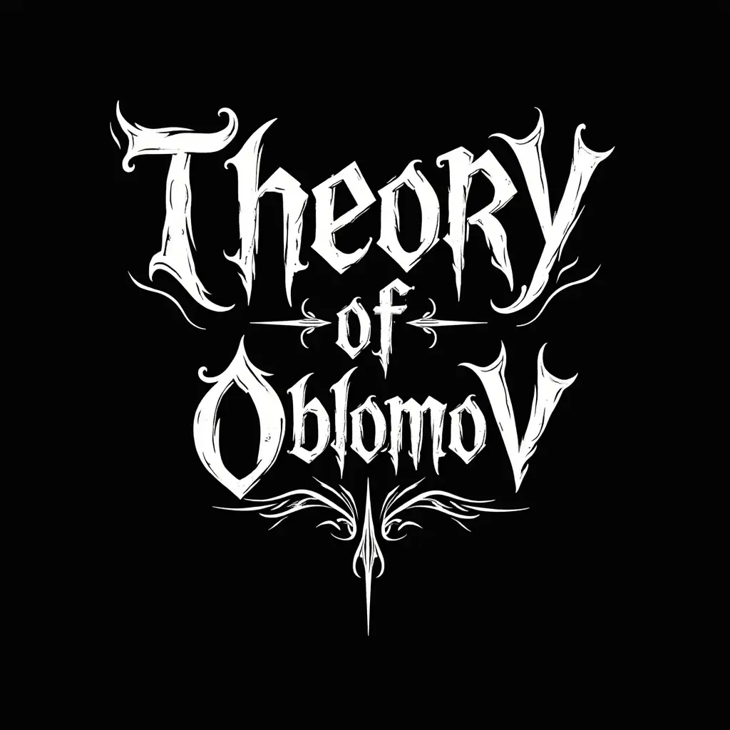 Logo of a rock band with the name "Theory of Oblomov"
