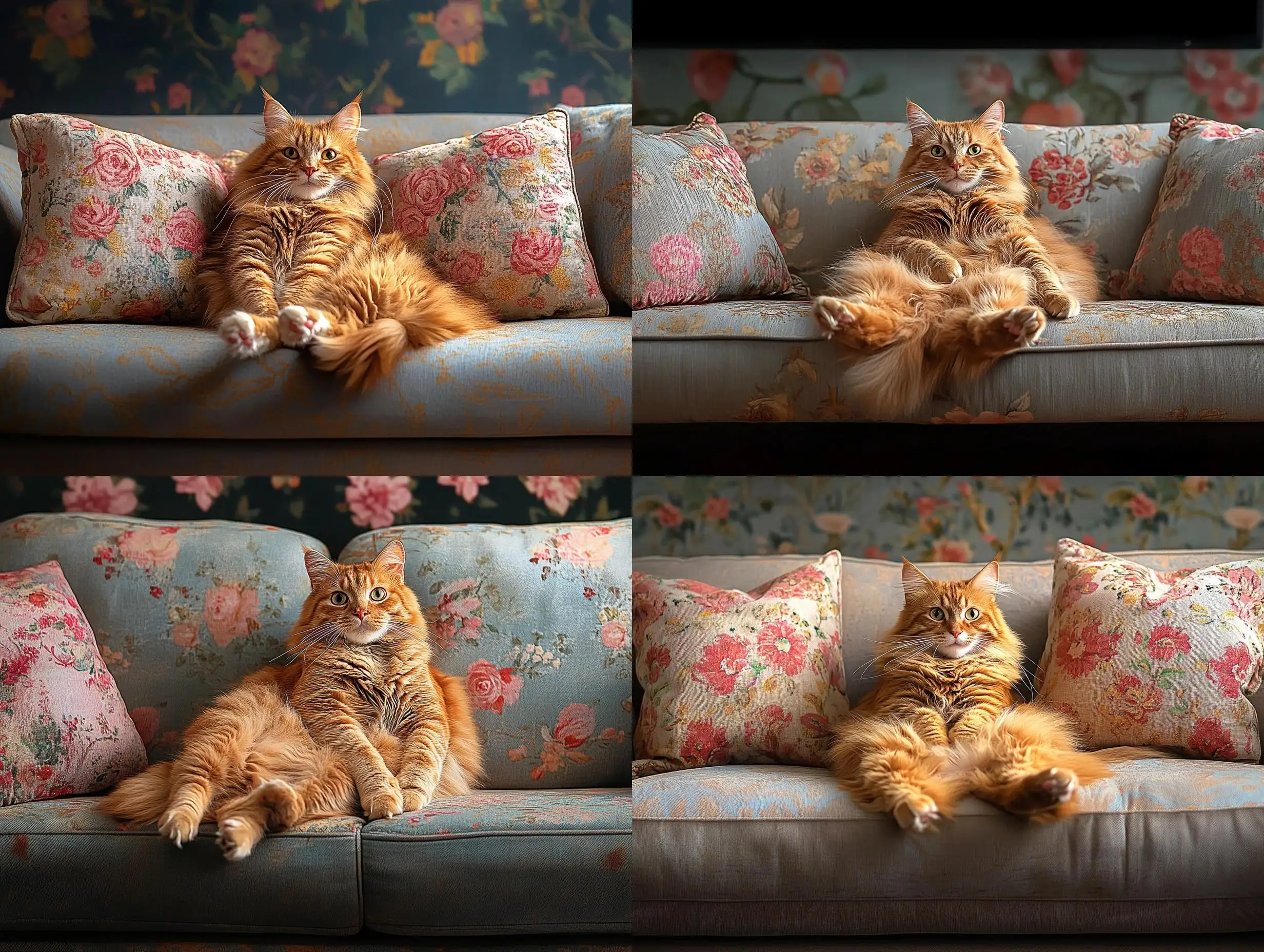 Surprised-Redhead-Maine-Coon-Cat-Relaxing-on-Couch