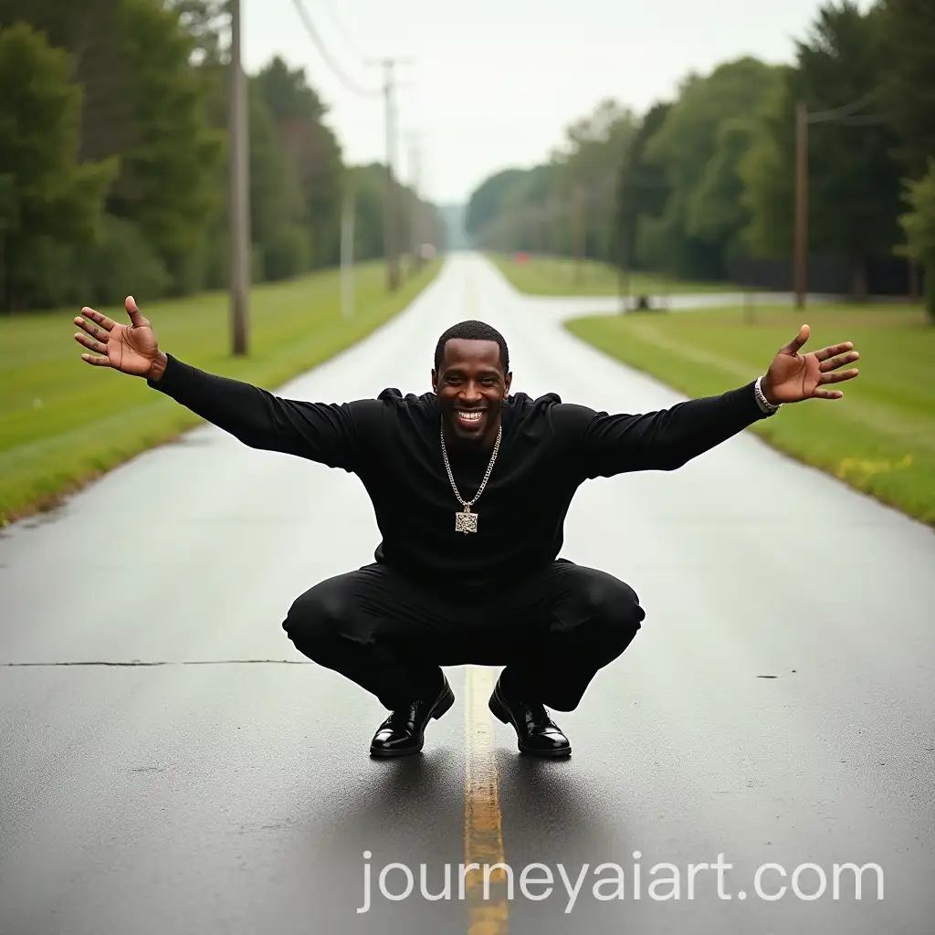 P-Diddy-Joyfully-Posing-in-a-Driveway