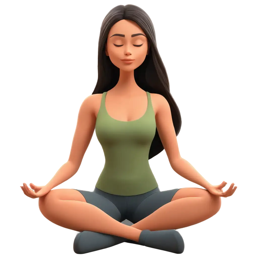 Cartoon-Seated-Meditation-Pose-PNG-Image-for-Mindfulness-and-Relaxation