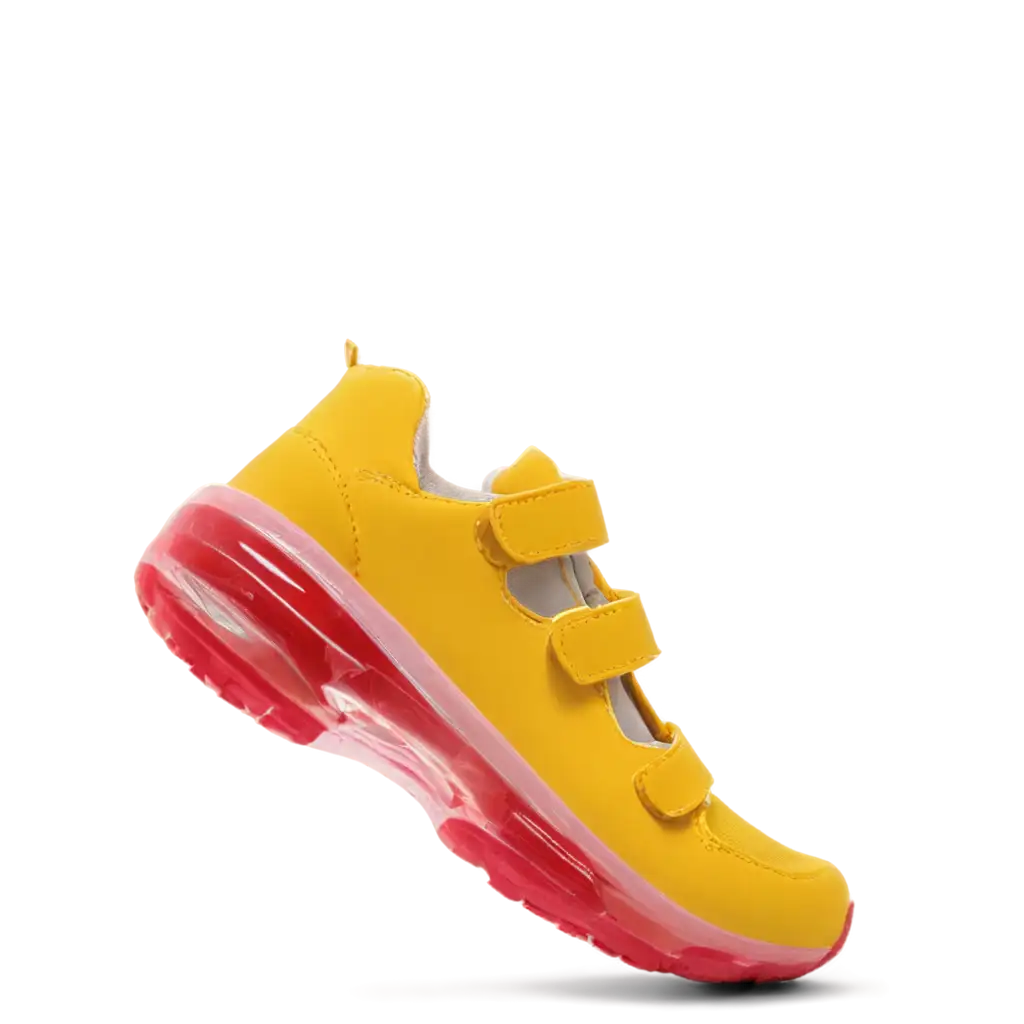 Vibrant-Yellow-and-Red-Childrens-Shoes-PNG-for-Creative-Projects