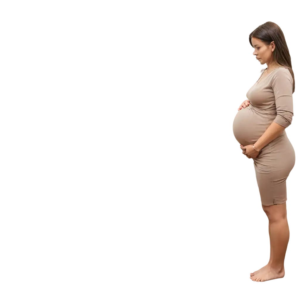 Stunning-PNG-Image-of-a-Pregnant-Woman-Gently-Touching-Her-Stomach