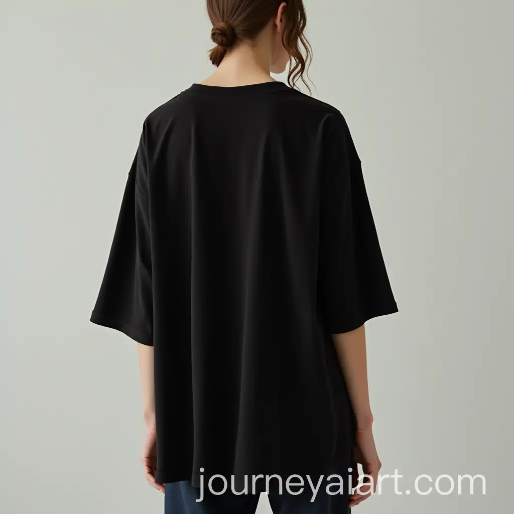 Fashion-Model-in-Oversize-Black-Tee