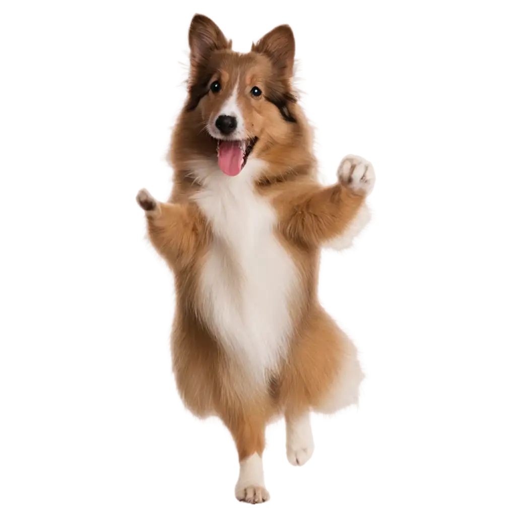 Dancing Shetland sheepdog