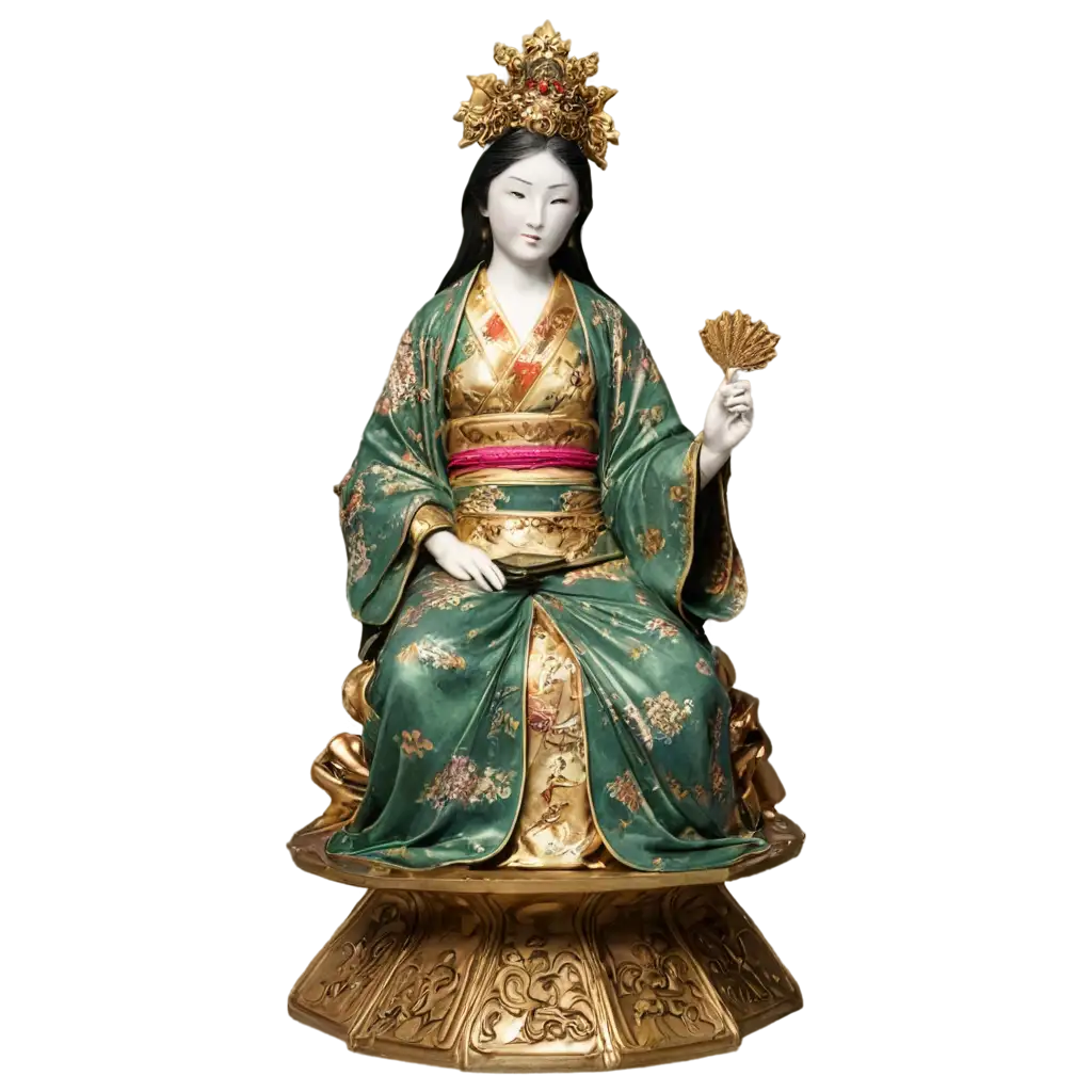 Benzaiten-Japanese-Goddess-PNG-Image-HighQuality-and-Detailed-Artwork-for-Digital-Projects