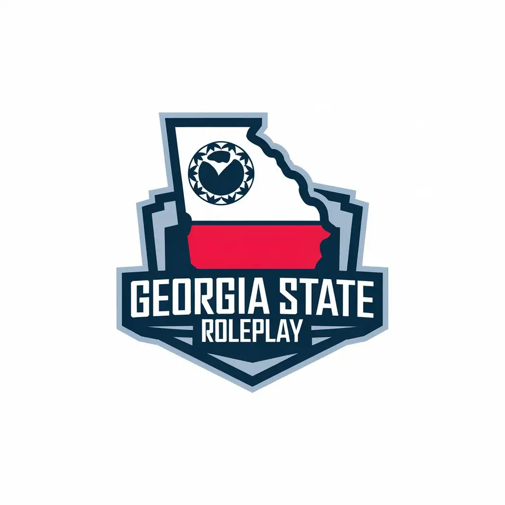 LOGO Design for Georgia State Roleplay Vector Design with Georgia State Symbol on Clear Background