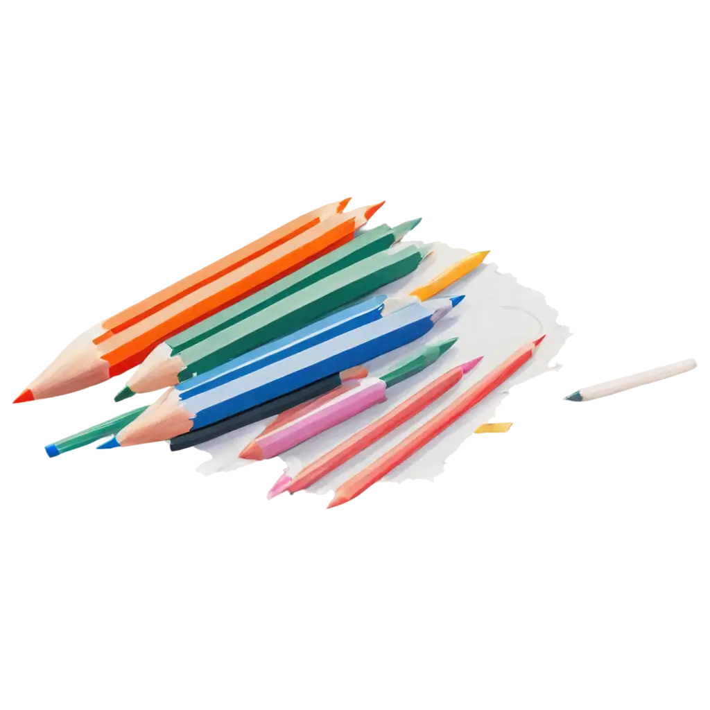 HighQuality-PNG-Image-of-Sterilized-Paper-Colored-Pencils-Eraser-and-Pencil-for-Creative-Projects