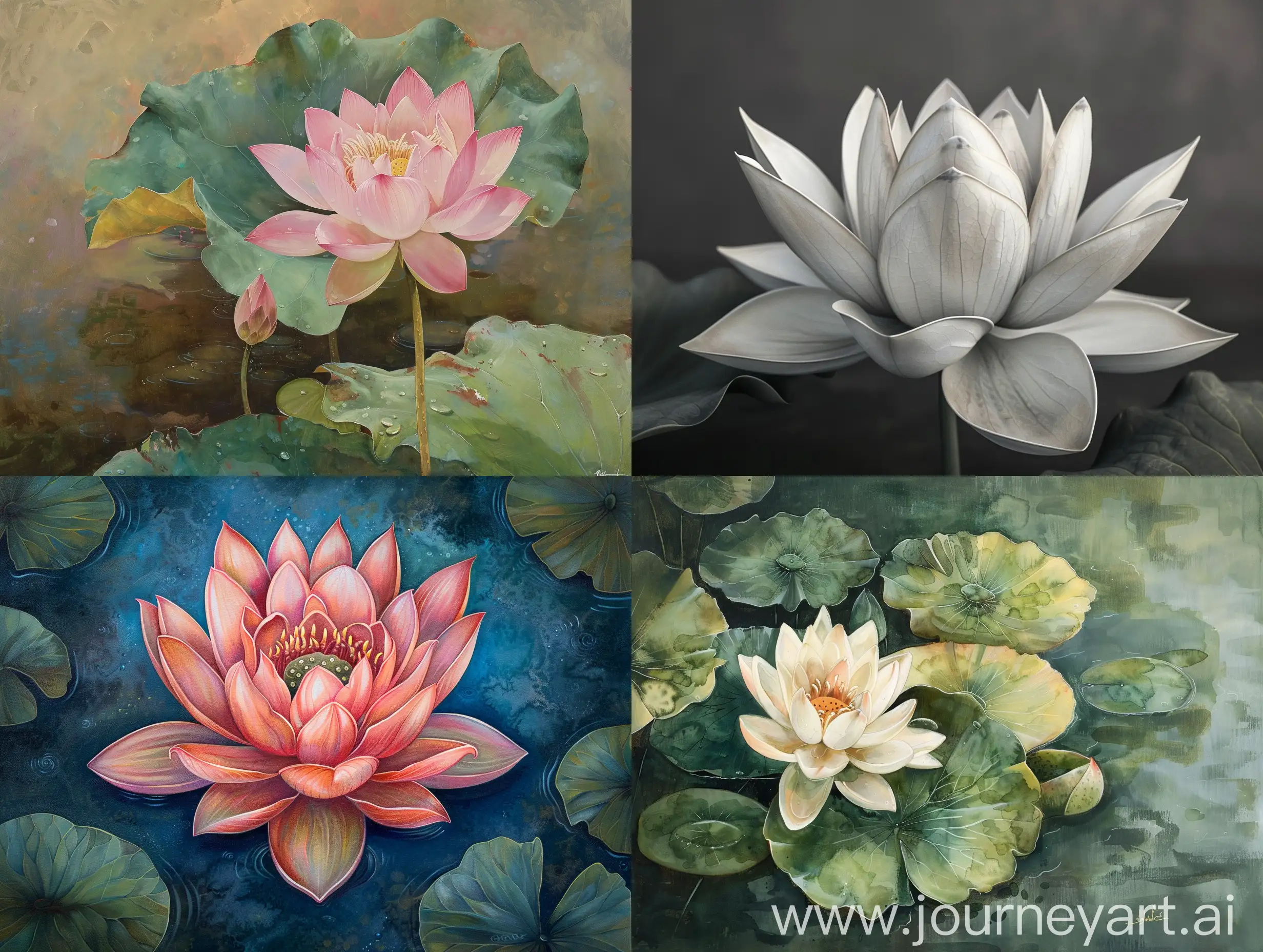 Blooming-Lotus-Flower-in-Serene-Water-Garden