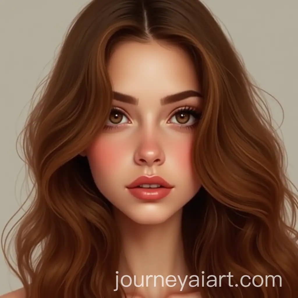 Digital-Portrait-of-a-Pale-Woman-with-Chestnut-Hair-and-Light-Brown-Eyes