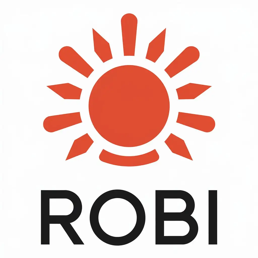 LOGO Design for Robi Red Sun with Modern Retail Industry Appeal