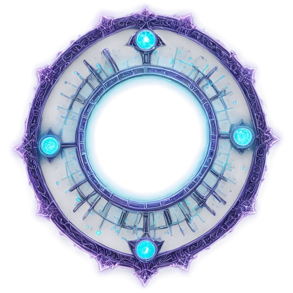 Magical-Time-Portal-PNG-Image-with-Ancient-Metallic-FramePNG-Image-Usage-Scenarios-Swirling-Galaxy-and-Glowing-Crystal-Shards