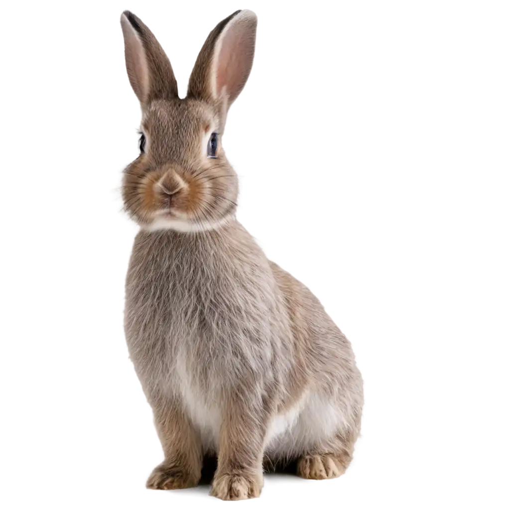 Rabbit-Playing-and-Looking-Front-Sitting-PNG-HighQuality-Transparent-Image-for-Versatile-Use