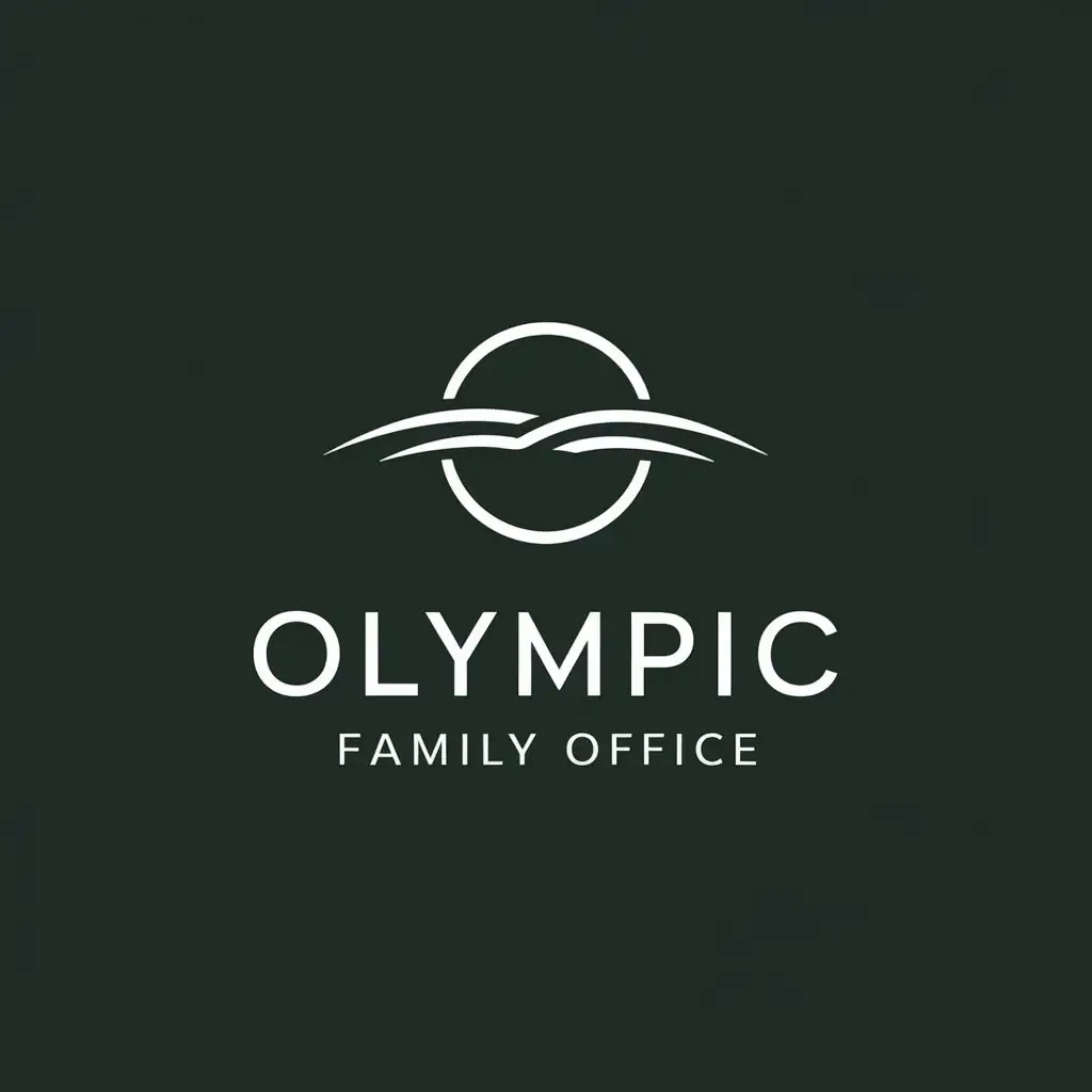 a vector logo design,with the text "Olympic Family Office", main symbol:We’re looking for a clean, simple and professional logo that speaks to the main core principles of Olympic Family Office: - Relentless pursuit of Excellence - Consistency - Integrity We like simple, abstract iconography that tells a story while appearing high-quality, luxurious, and sleek. We are open to colors but like dark greens & blacks to symbolize wealth and forward motion. Consider complementary colors like gold or white for accents to add contrast and highlight the theme of excellence and consistency. We’re looking for a simple, minimal, clean, logo that speaks to a Ultra -High Net Worth brand audience and we want a logo that reflects our key themes in a clean and elegant way. Avoid Olympic rings or any official Olympic iconography and avoid fine detail - logo should read well at small scale.,Minimalistic,be used in Finance industry,clear background