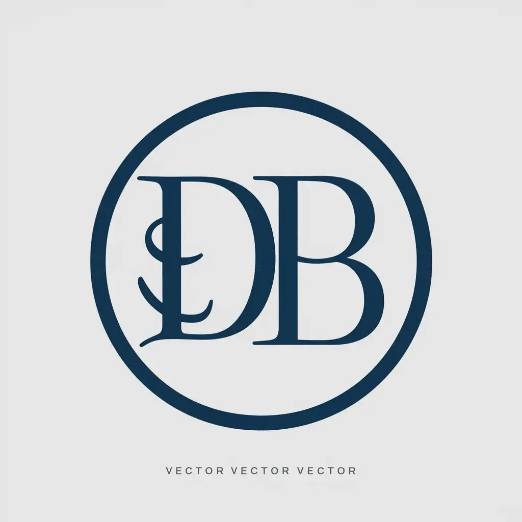 LOGO Design for DB Blue Circular Design for Legal Industry with EasytoRecognize Characters