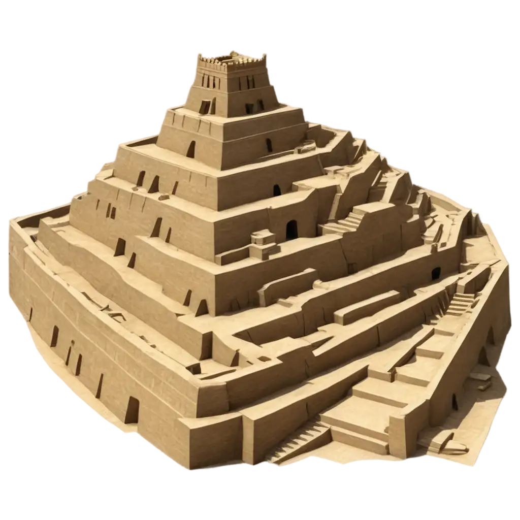 Realistic-PNG-Image-of-the-Etemenanki-Ziggurat-of-Babylon-Iconic-Ancient-Architecture-in-Stunning-Detail