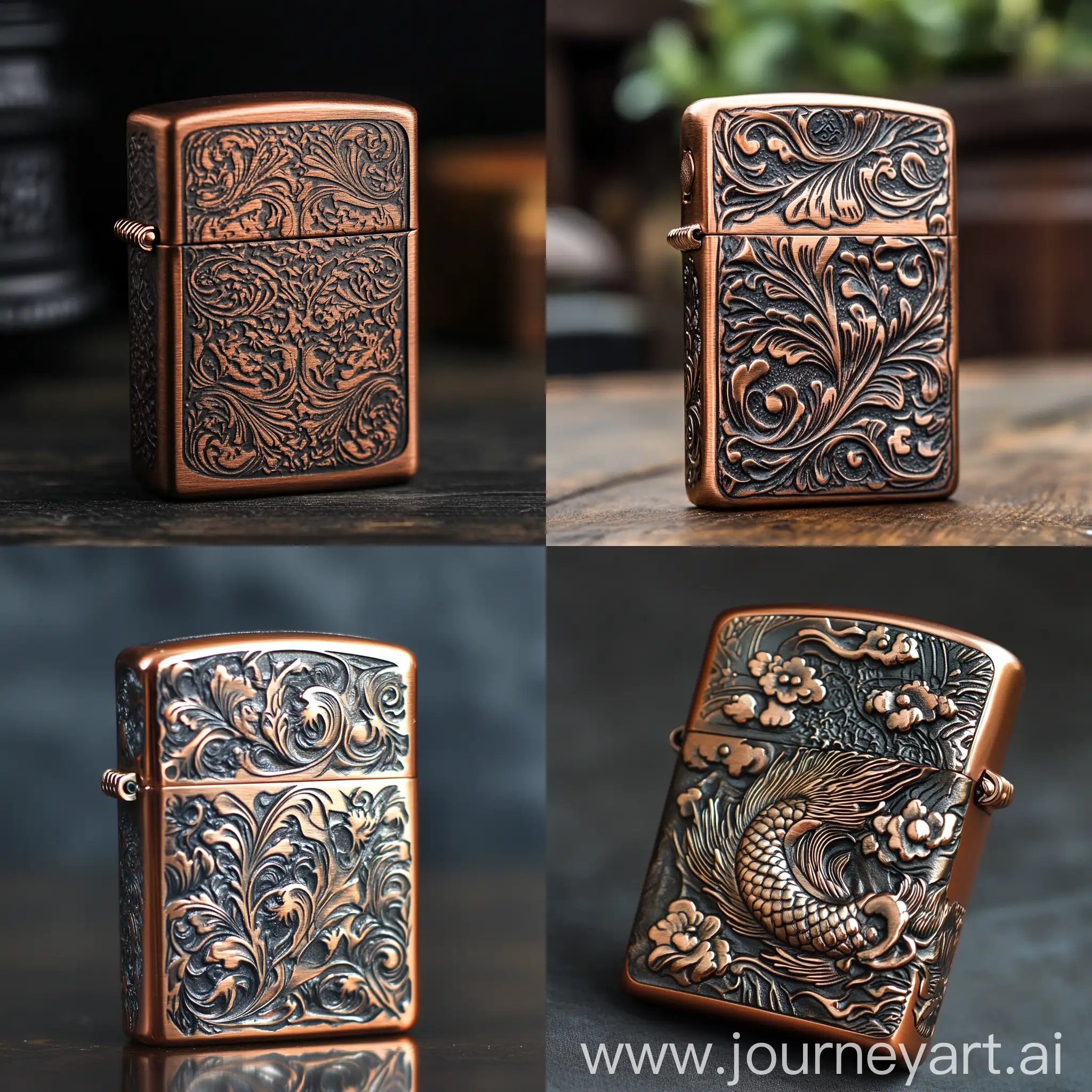 National-Style-Copper-ZIPPO-Lighter-with-Logo