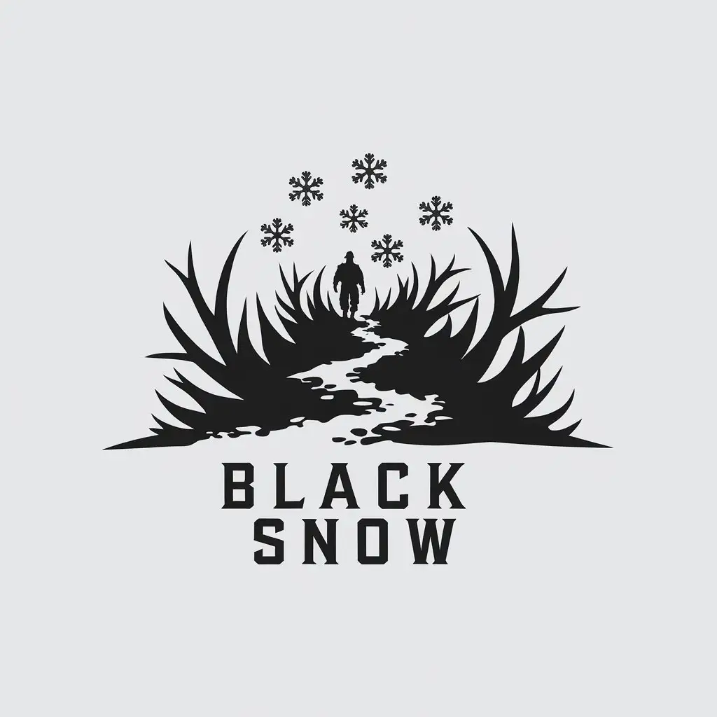 LOGO Design for Black Snow Path to Life Through Ashes Snowflake Veteran