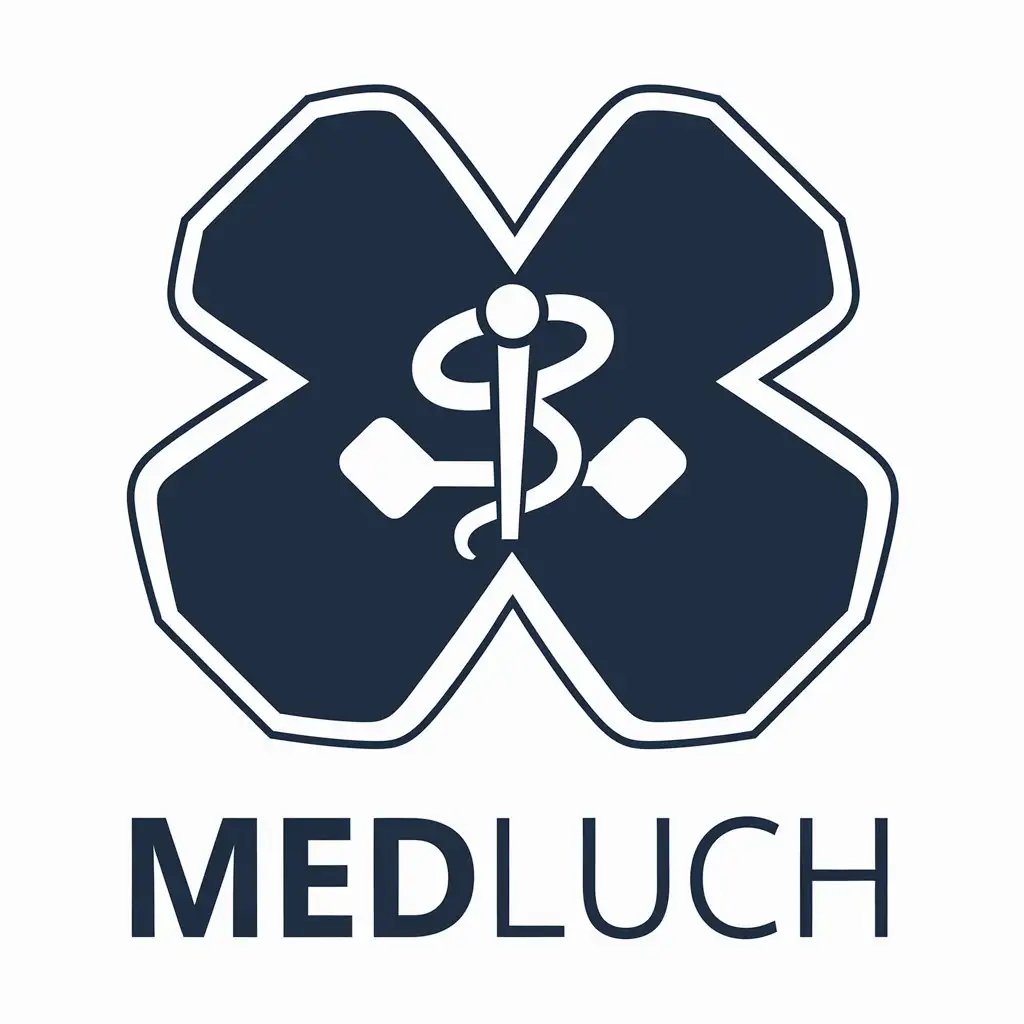 LOGO Design for MedLuch Medical Assistance Theme with Clean and Modern Style