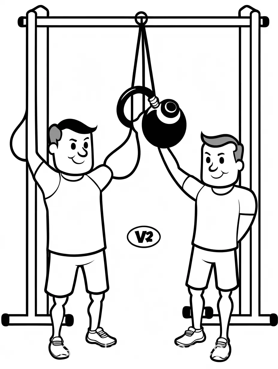 Synchronized-Kettlebell-Workout-for-Coloring-Page