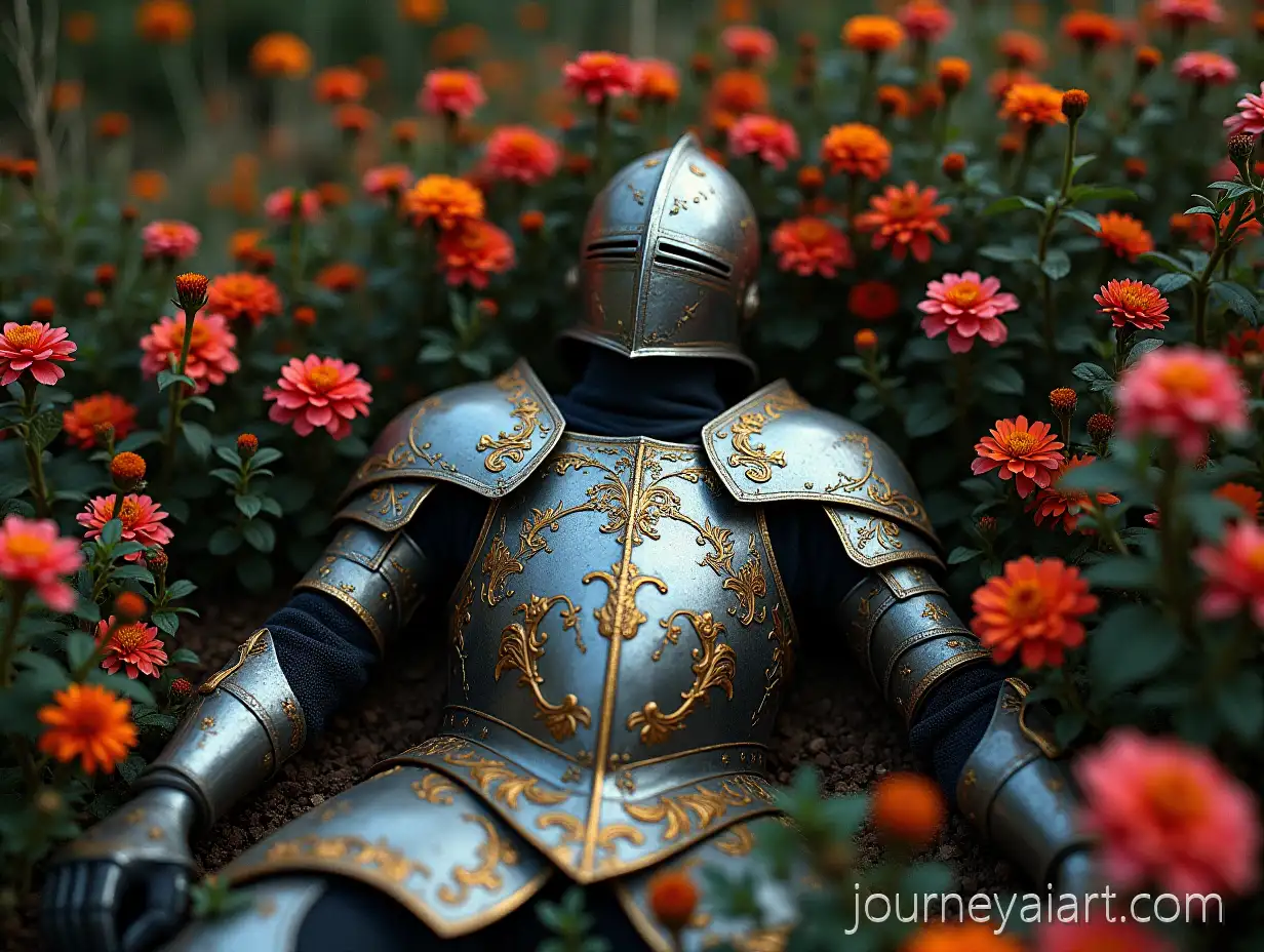 Fallen-Knight-in-a-Vibrant-GardenAI-Art-Prompt-Expansion-of-Flowers-and-Forgotten-Relics
