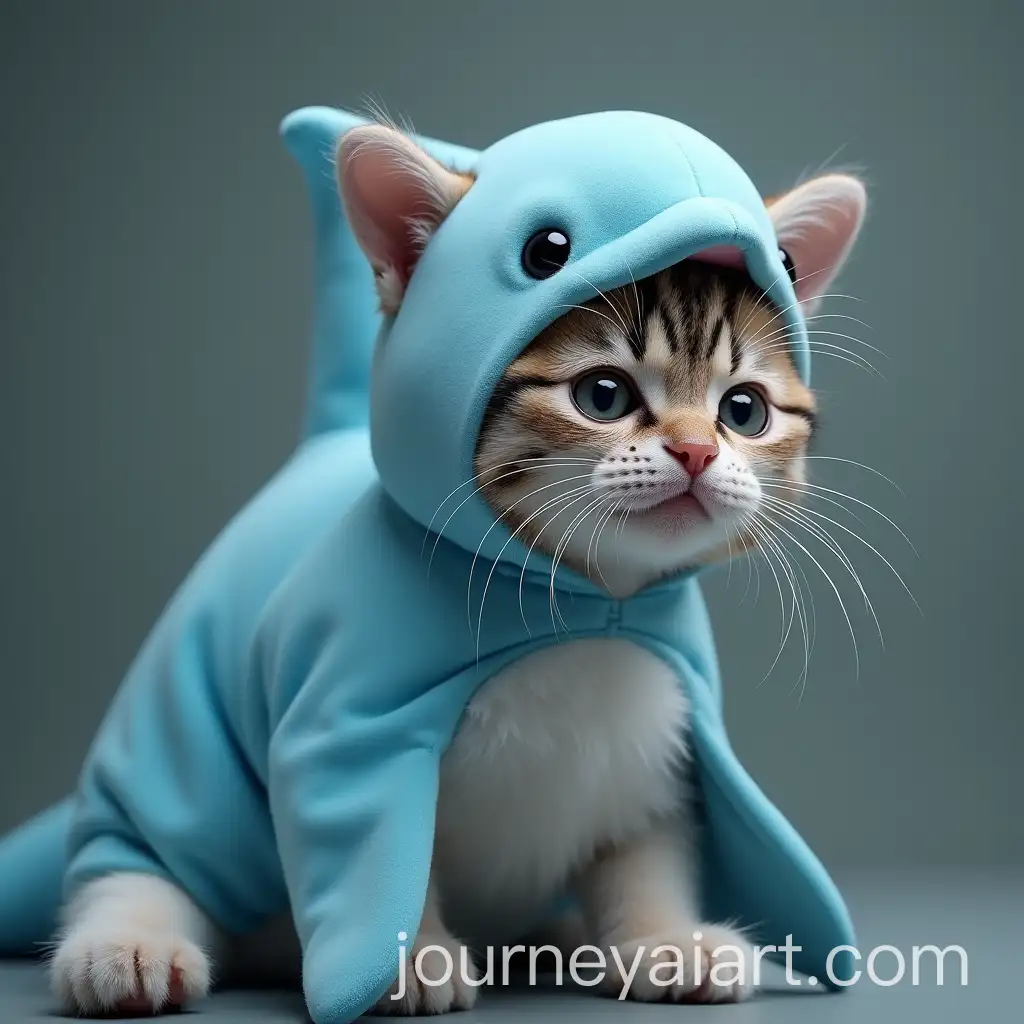 Realistic-Cat-in-Dolphin-Cosplay-Costume