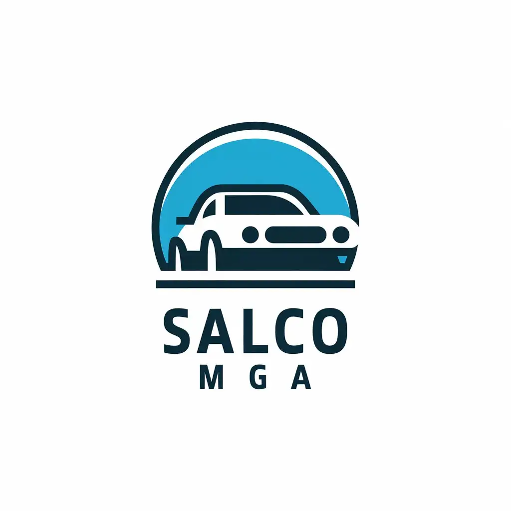 LOGO Design for Salco MGA Car Symbol with a Modern Clear Background