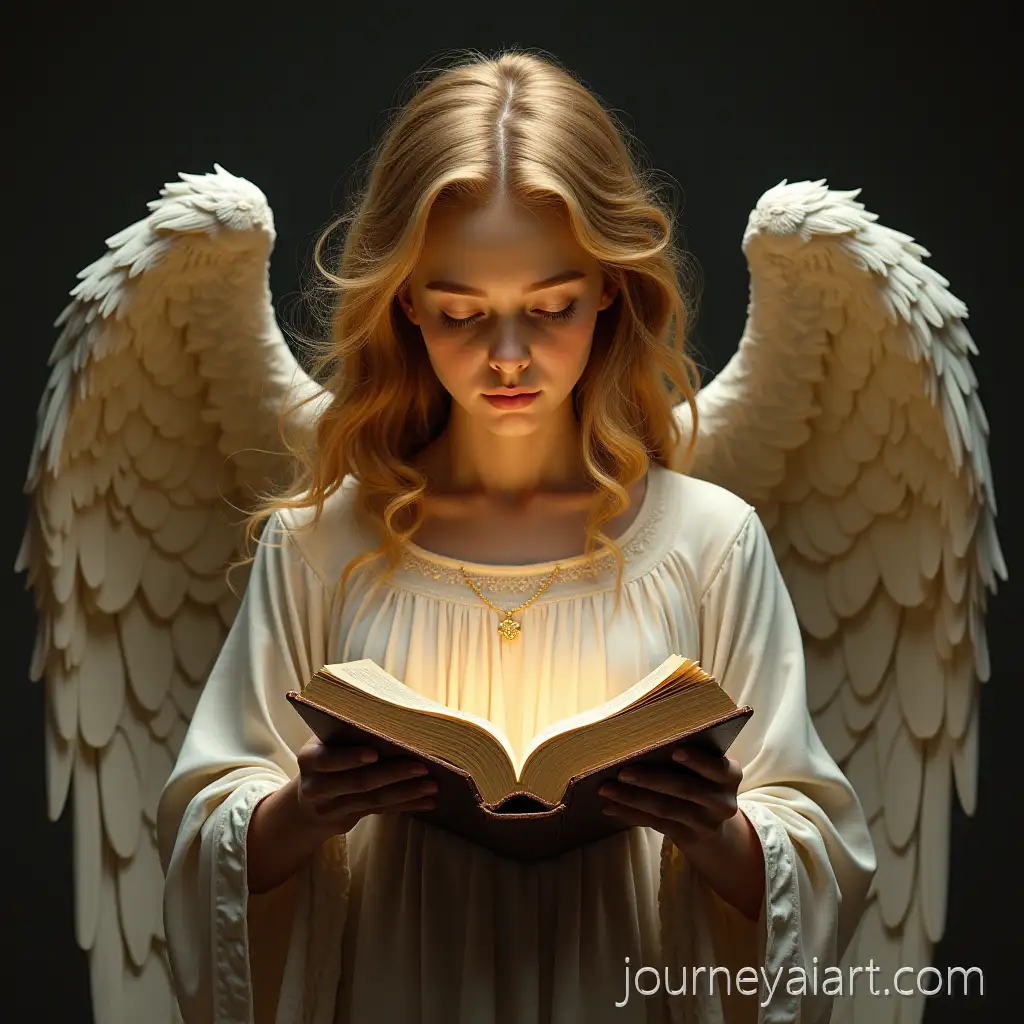 Angel-Gazing-at-the-Quran-in-Sacred-Light