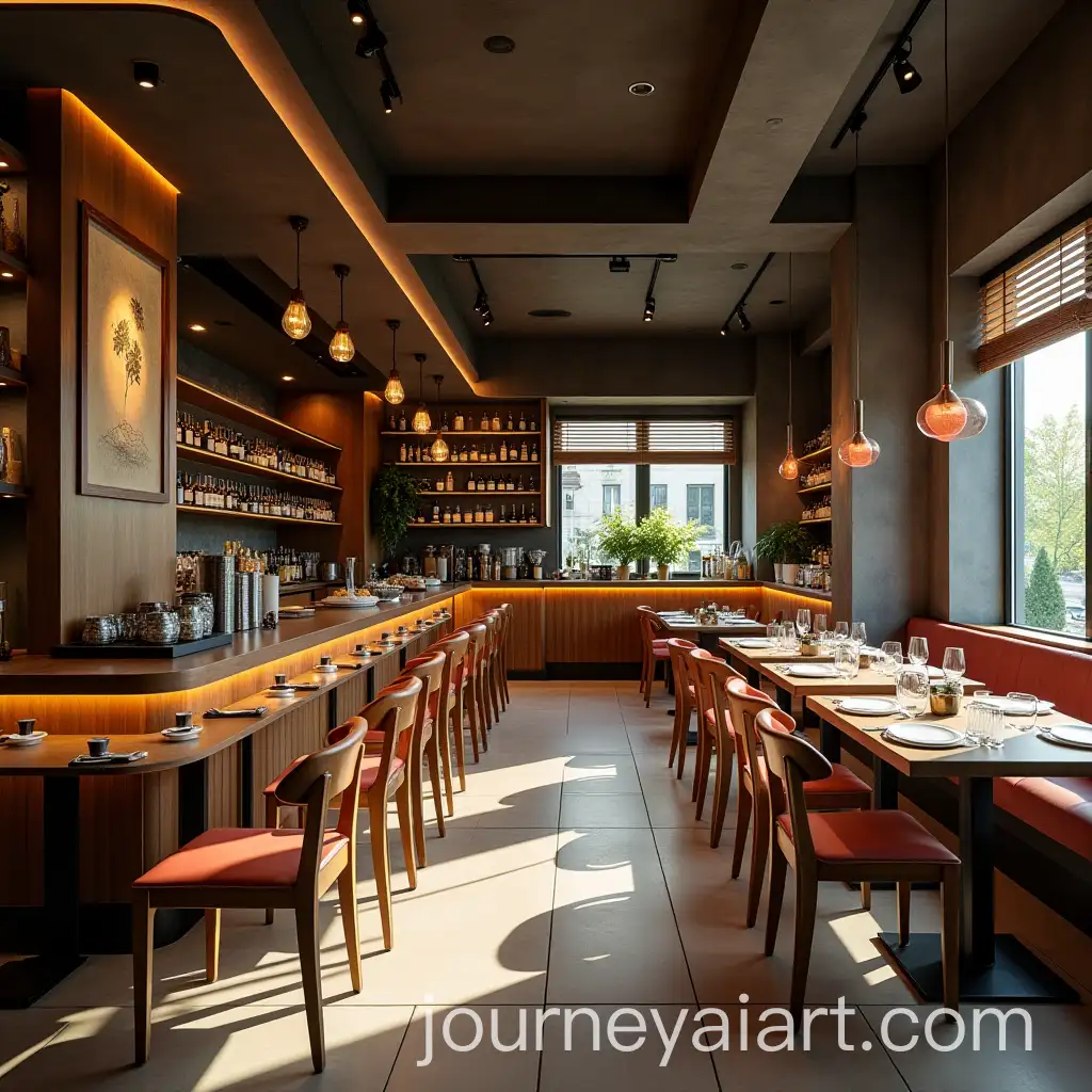 Modern-Restaurant-Interior-Design-with-Stylish-Furnishings-and-Ambience