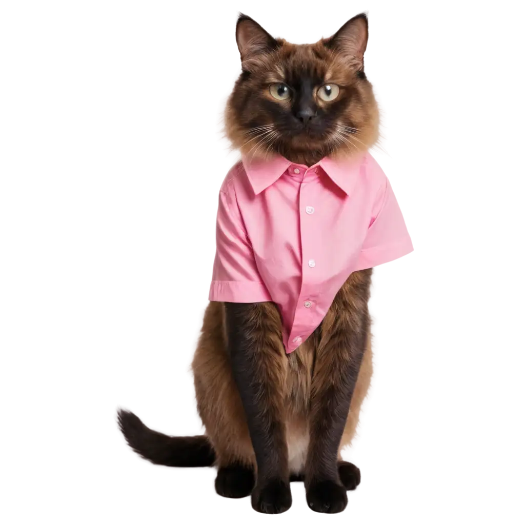 Male-Cat-Wearing-Pink-Shirt-PNG-Image-Creative-AI-Art-for-Versatile-Digital-Applications