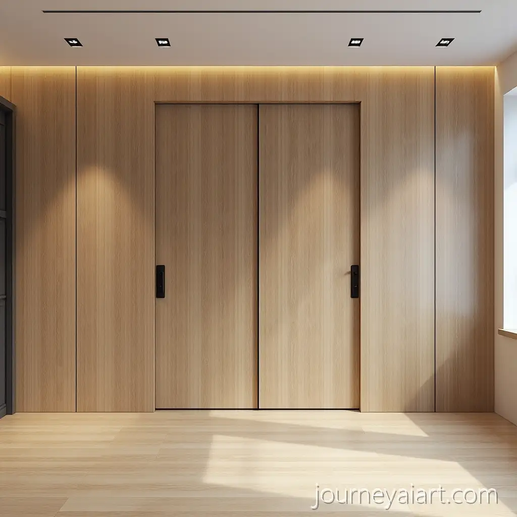 Modern-Office-with-French-Oak-VeneModern-office-wall-designer-Wall-Cladding-and-Black-Accessories