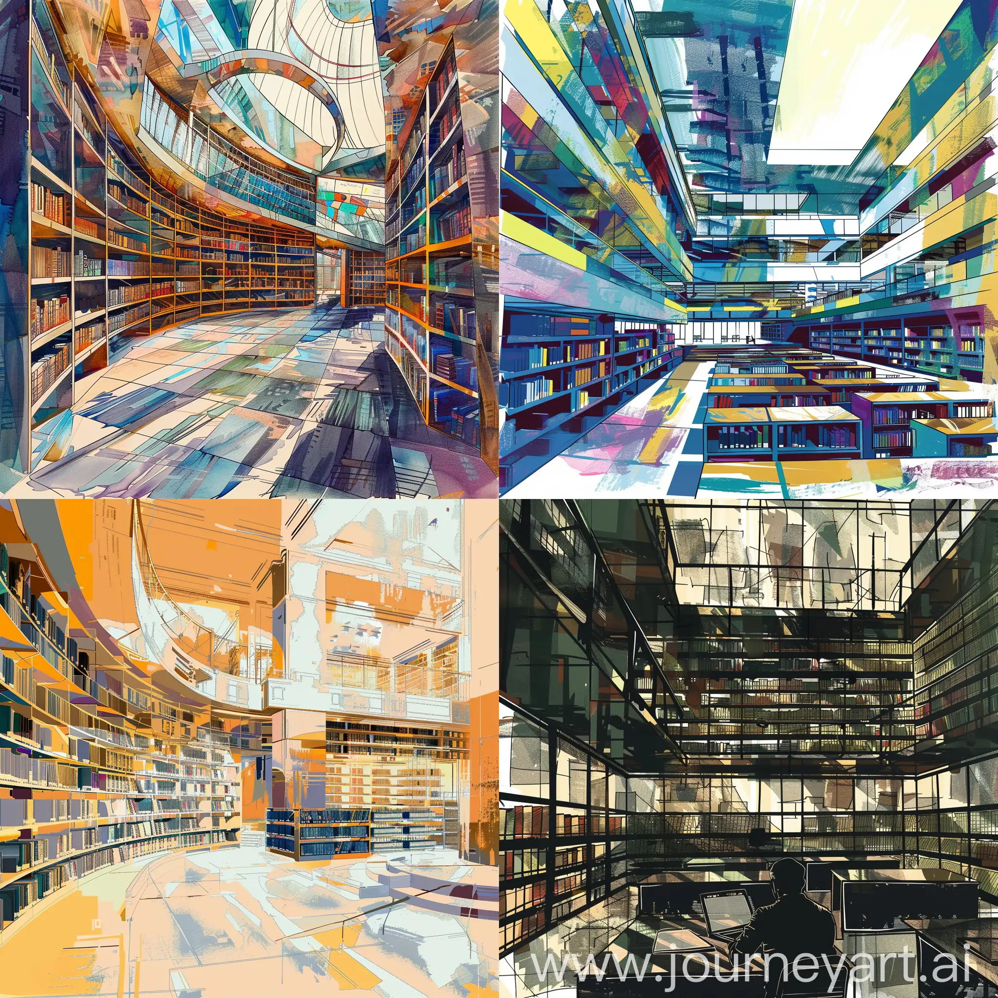 Abstract-Electronic-Library-Illustration-in-University-Building