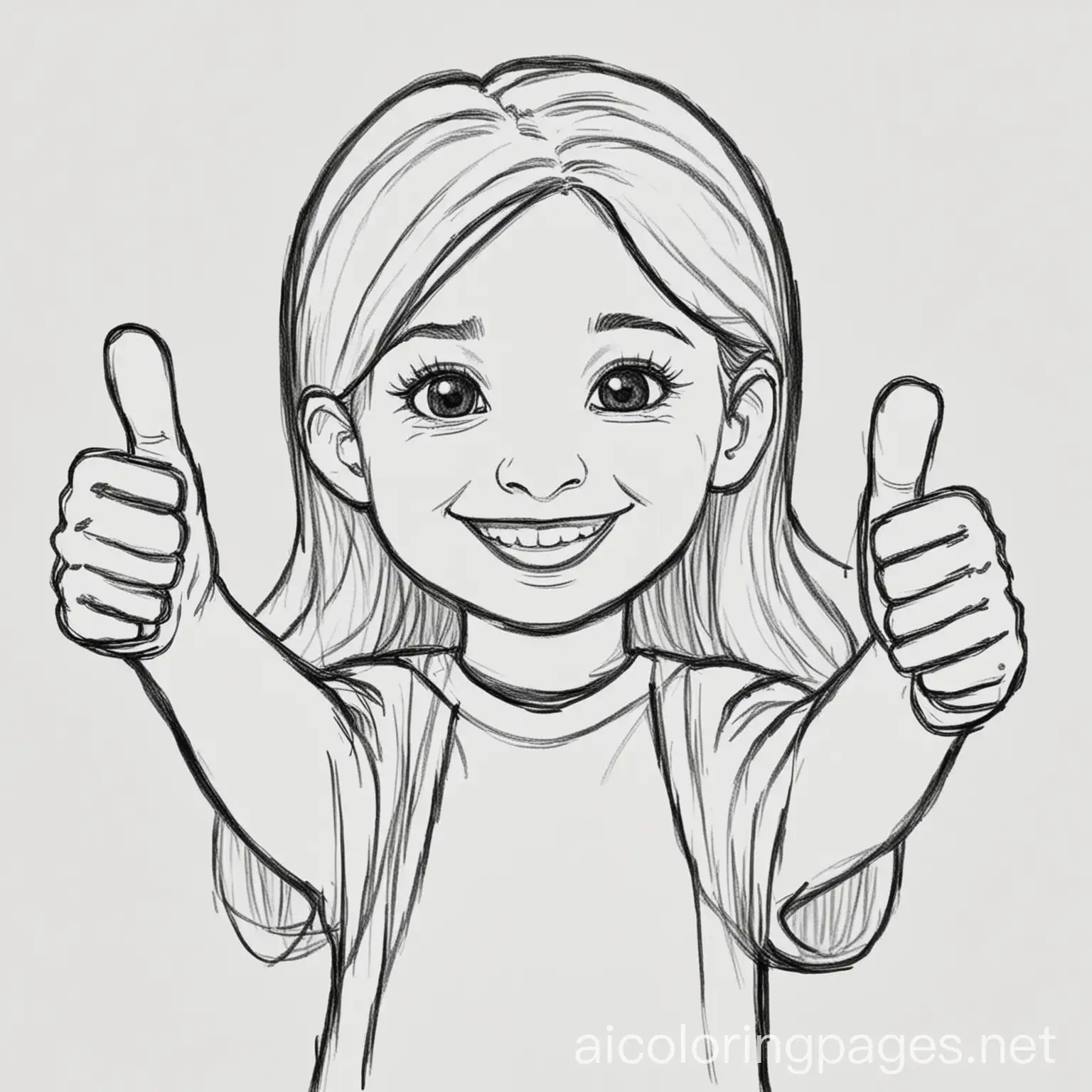 Cheerful-Child-Coloring-Page-with-Thumbs-Up-Gesture