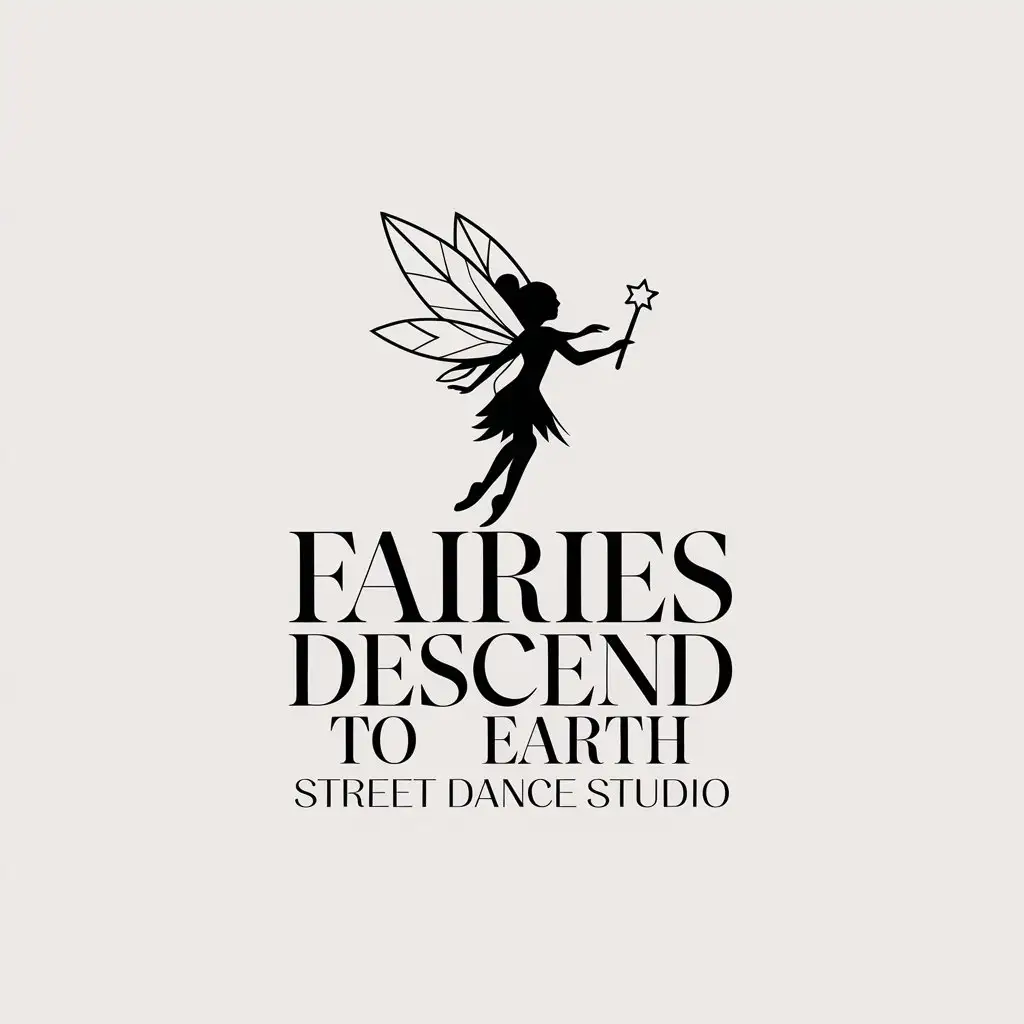 LOGO-Design-for-Fairies-Descend-Vibrant-Street-Dance-Studio-with-Ethereal-Elements