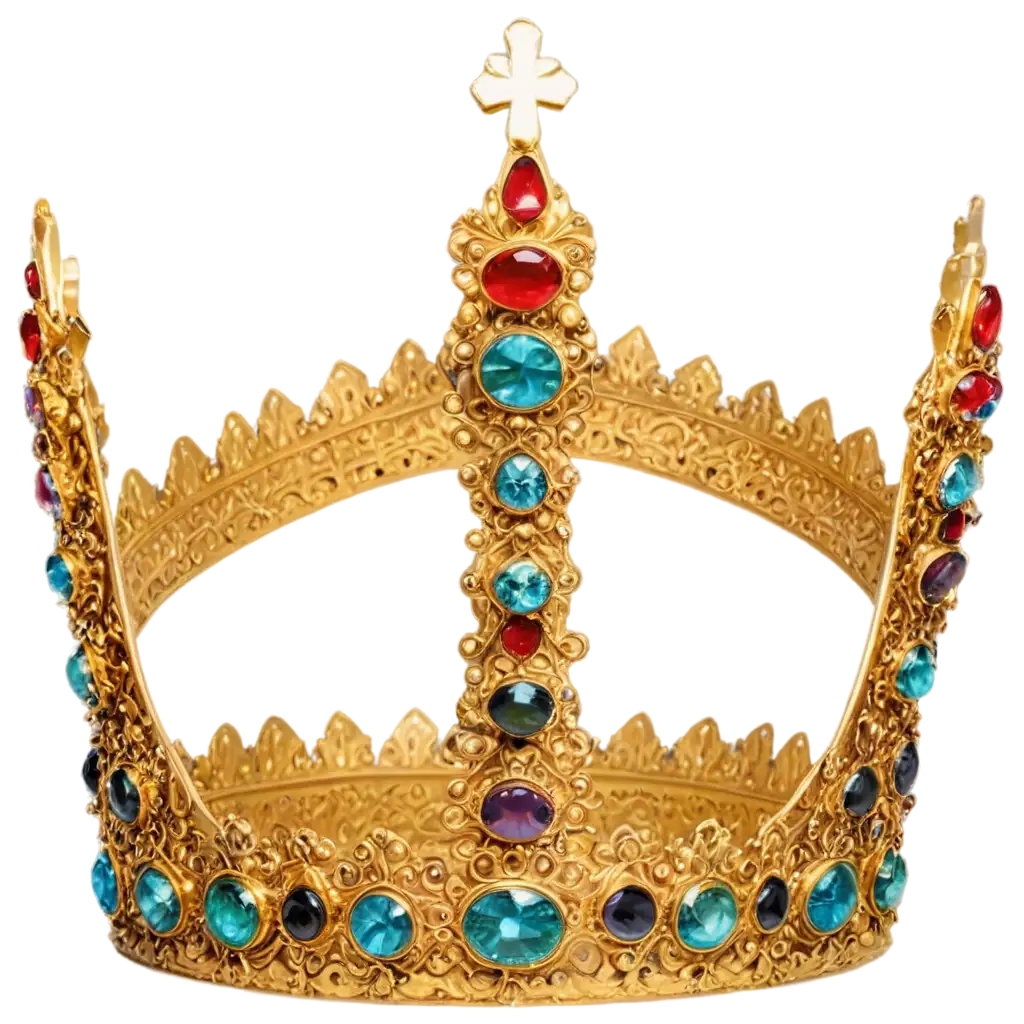 Golden-Slavic-Crown-PNG-with-Precious-Stones-Majestic-Royalty-Image-for-Design-Projects