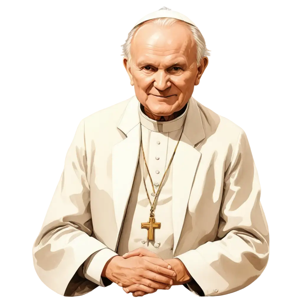 st. john paul II cartoon