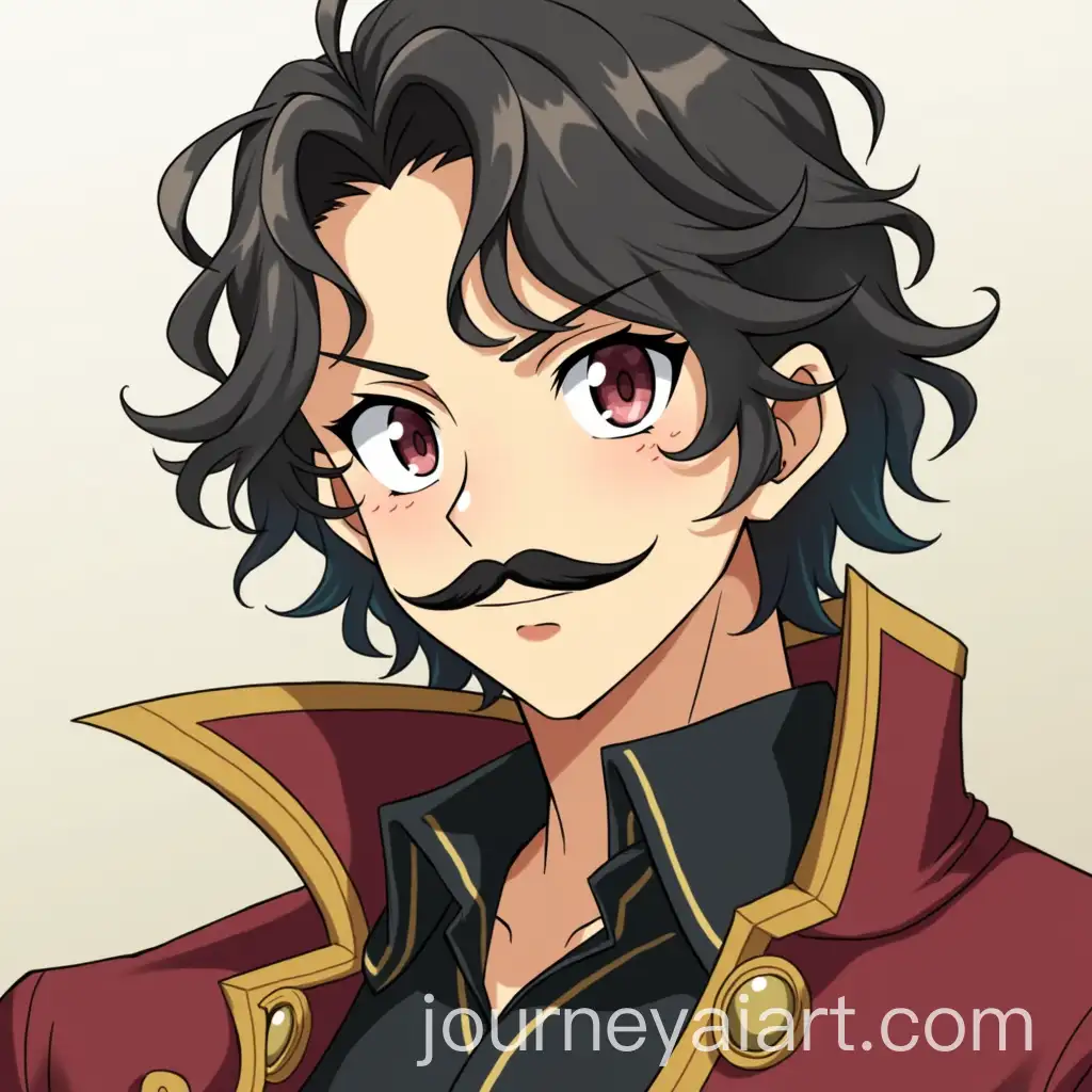 Mature-Man-in-Valorant-Agent-Style-with-Curly-Hair-and-Handlebar-Moustache-Wearing-Subarus-Clothing-from-ReZero