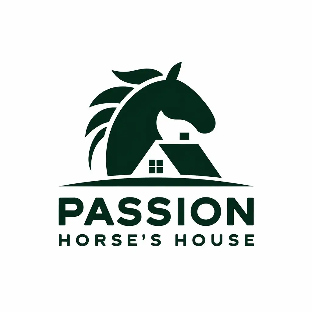 LOGO Design for Passion Horses House Horse and Rural House Theme with Moderate Style for Home Family Industry