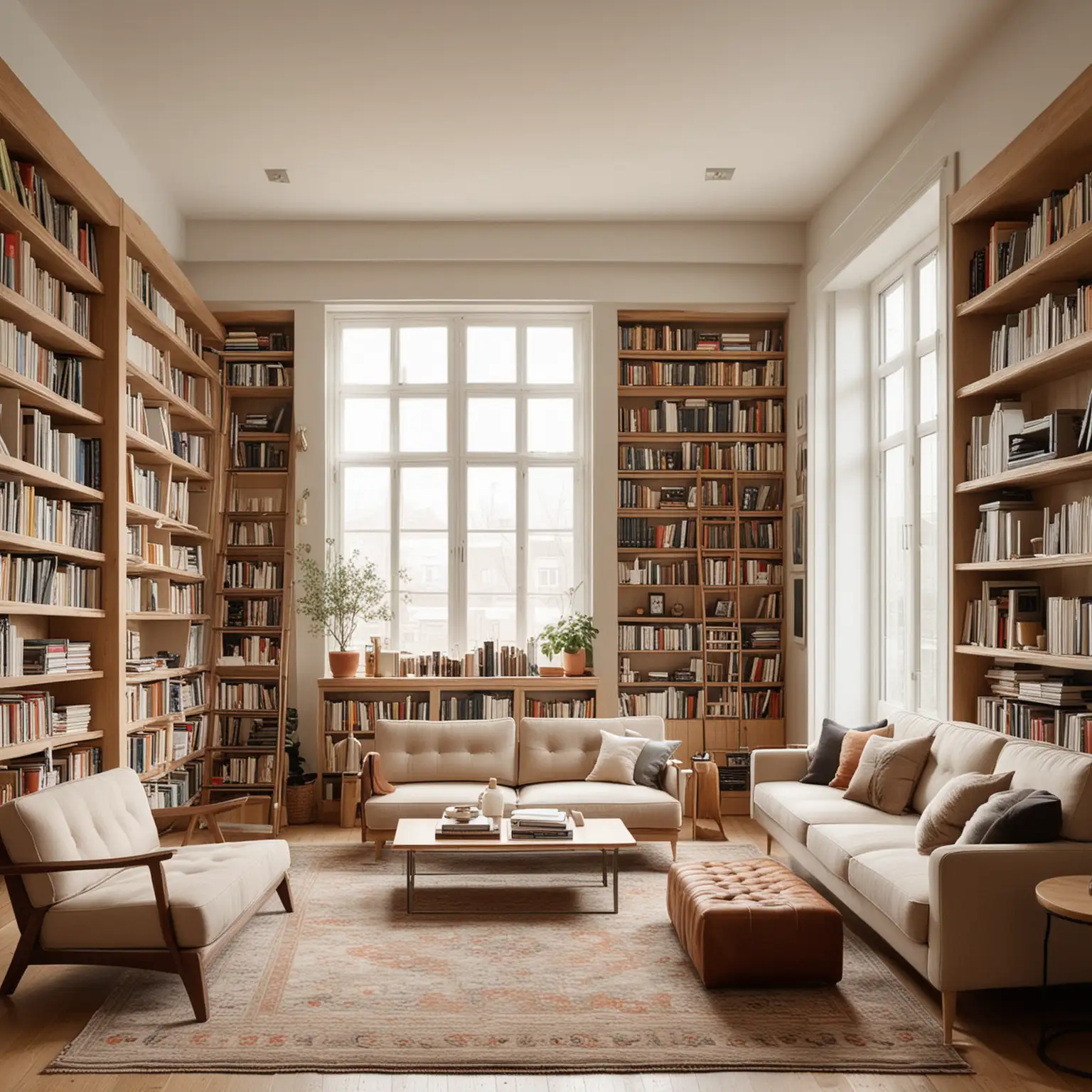 Cozy-Living-Room-with-Bookshelf-and-Natural-Light